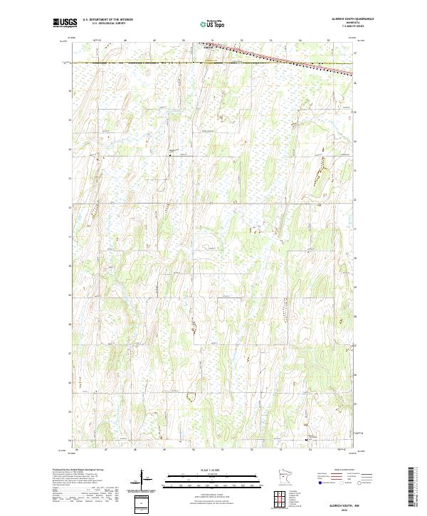 US Topo 7.5-minute map for Aldrich South MN