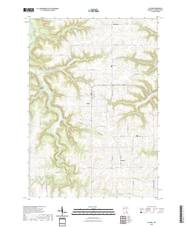US Topo 7.5-minute map for Altura MN