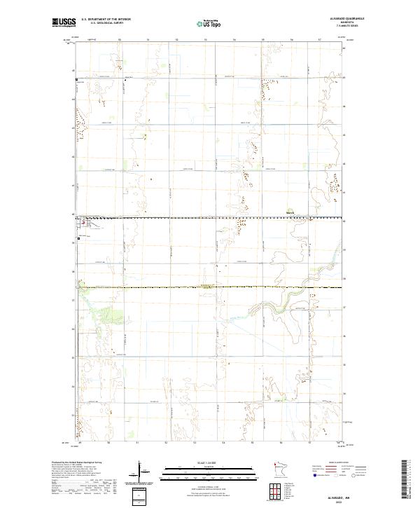 US Topo 7.5-minute map for Alvarado MN