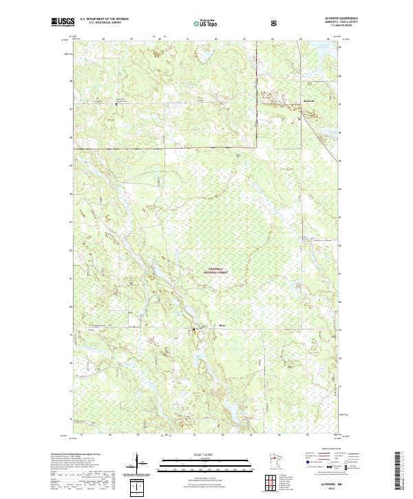 US Topo 7.5-minute map for Alvwood MN