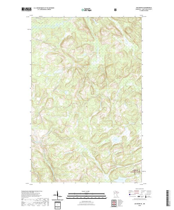US Topo 7.5-minute map for Ash River SE MN