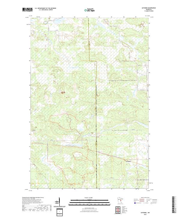 US Topo 7.5-minute map for Automba MN