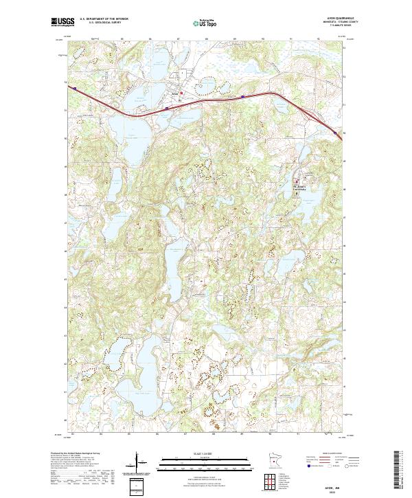 US Topo 7.5-minute map for Avon MN