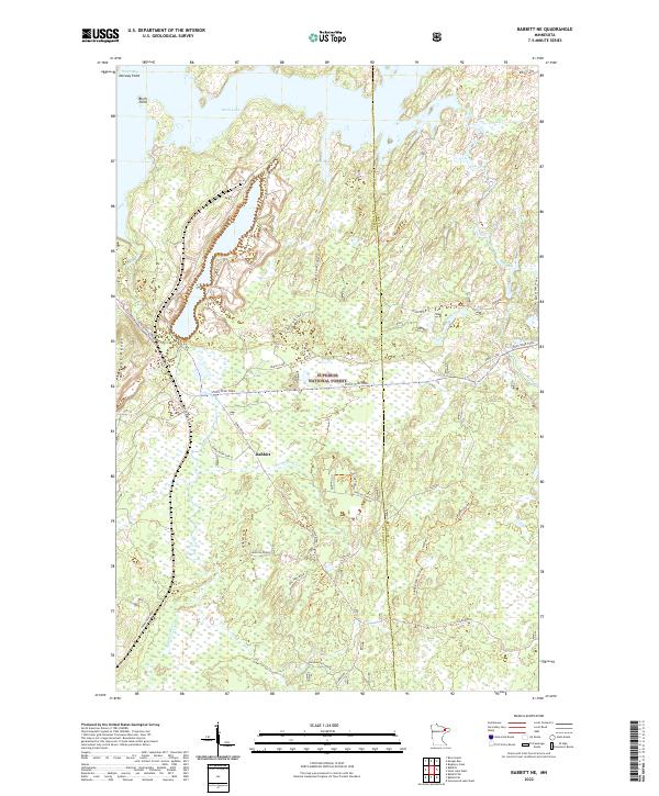 US Topo 7.5-minute map for Babbitt NE MN