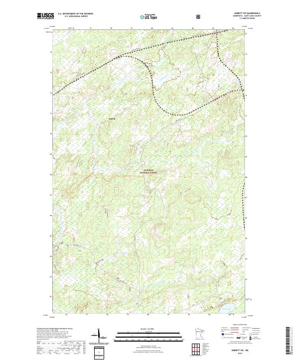 US Topo 7.5-minute map for Babbitt SW MN
