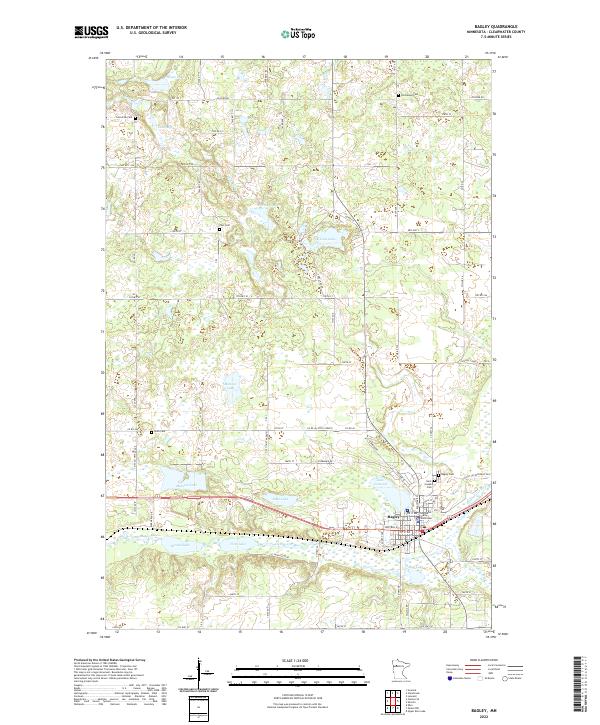 US Topo 7.5-minute map for Bagley MN