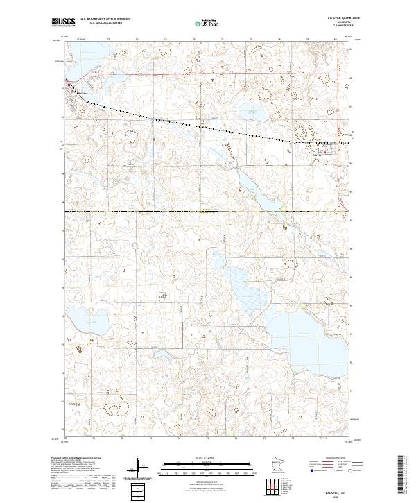US Topo 7.5-minute map for Balaton MN – American Map Store