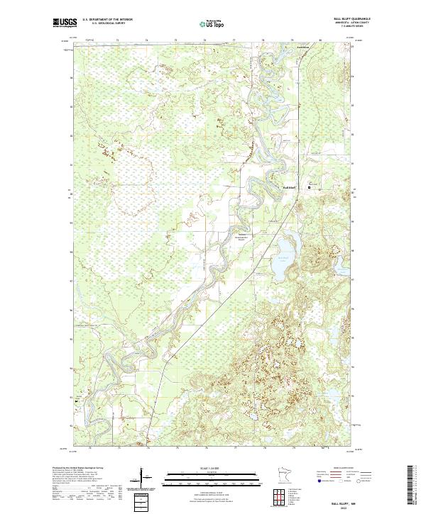 US Topo 7.5-minute map for Ball Bluff MN