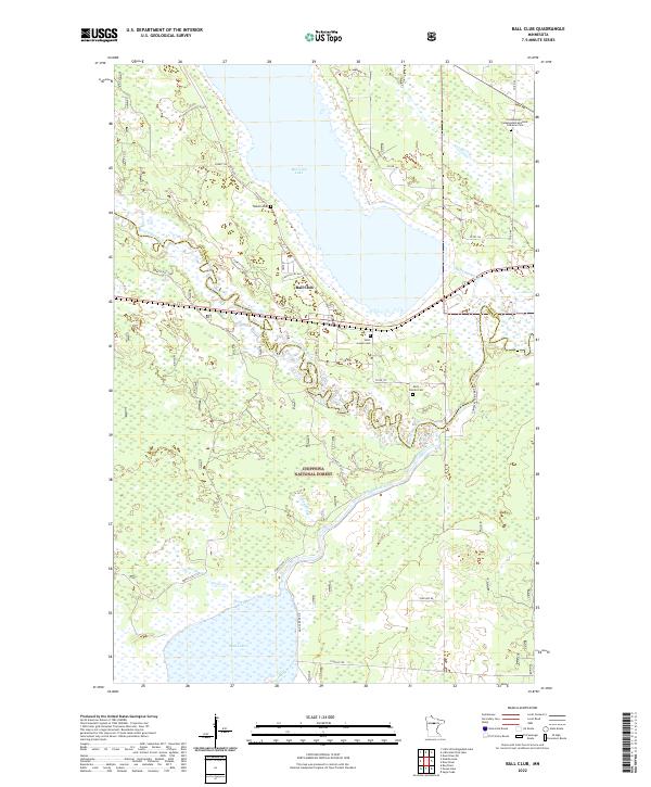US Topo 7.5-minute map for Ball Club MN