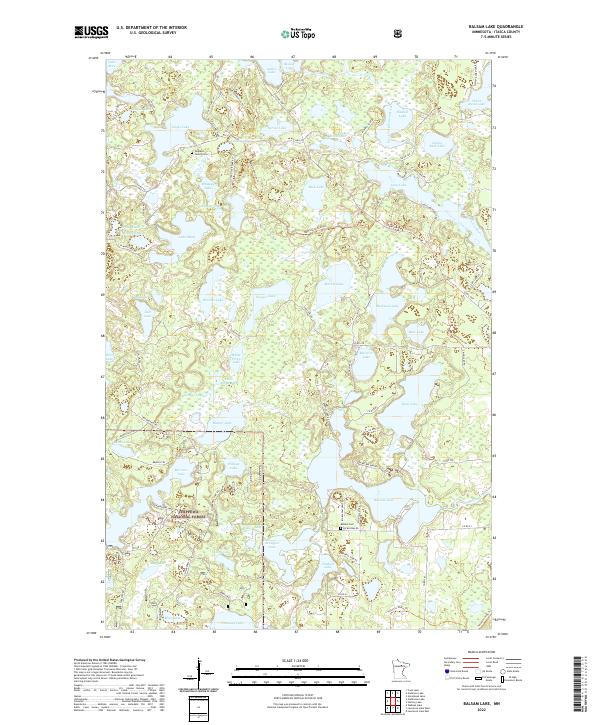 US Topo 7.5-minute map for Balsam Lake MN