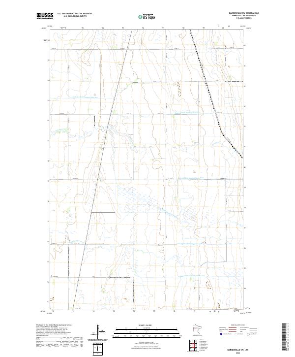 US Topo 7.5-minute map for Barnesville SW MN