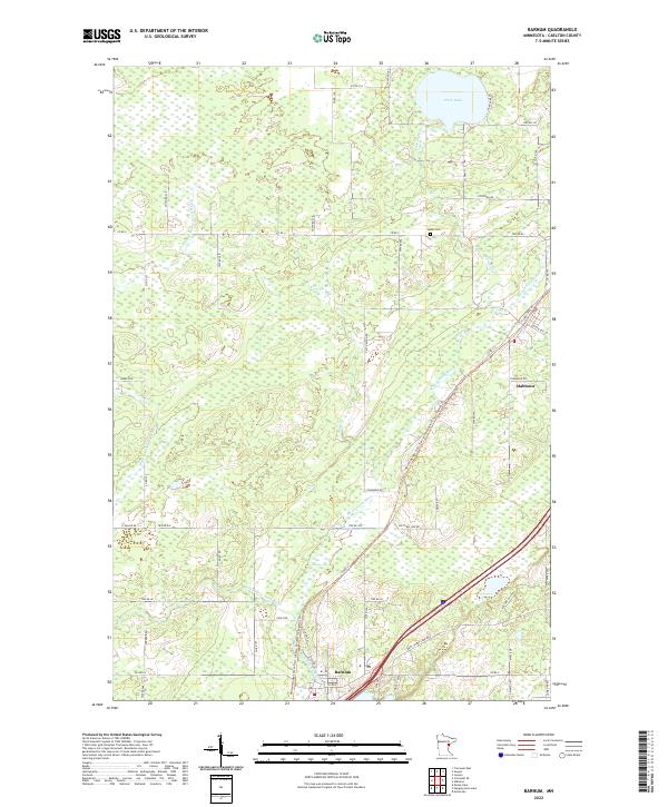 US Topo 7.5-minute map for Barnum MN