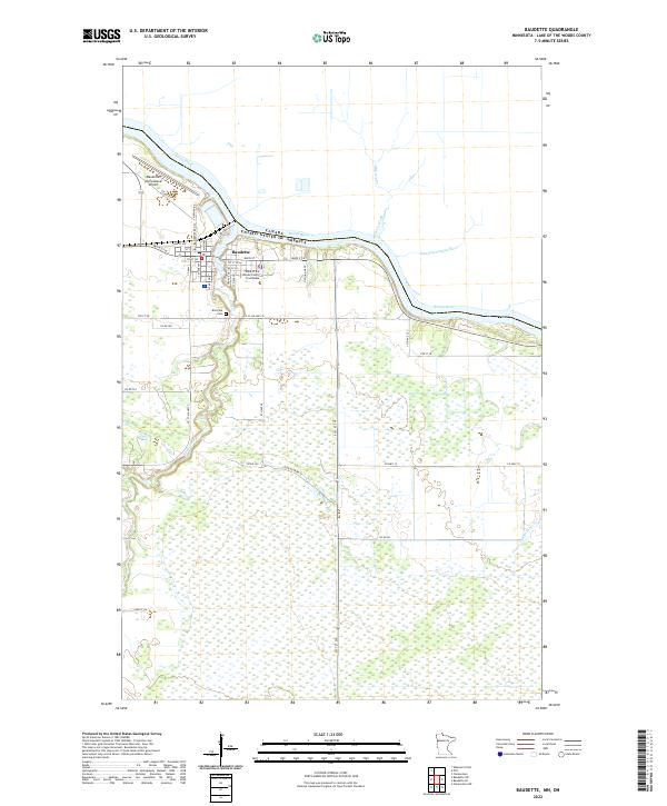 US Topo 7.5-minute map for Baudette MNON
