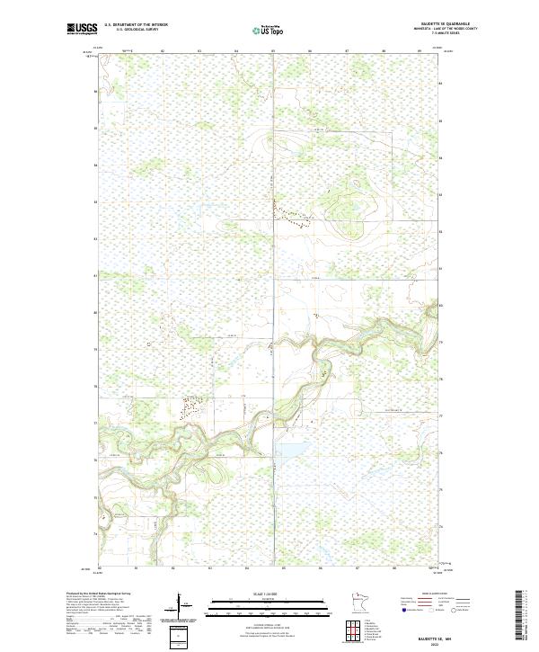 US Topo 7.5-minute map for Baudette SE MN