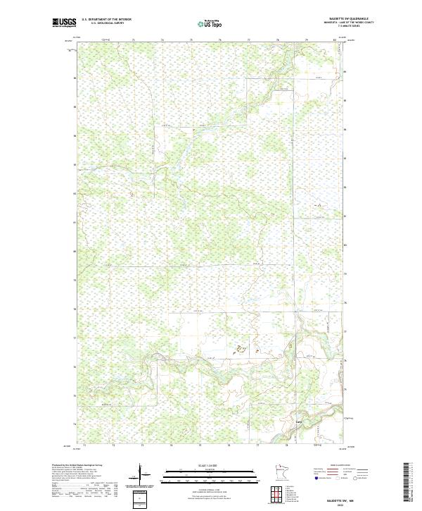 US Topo 7.5-minute map for Baudette SW MN