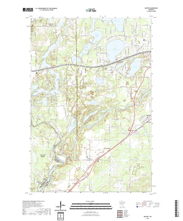 US Topo 7.5-minute map for Baxter MN