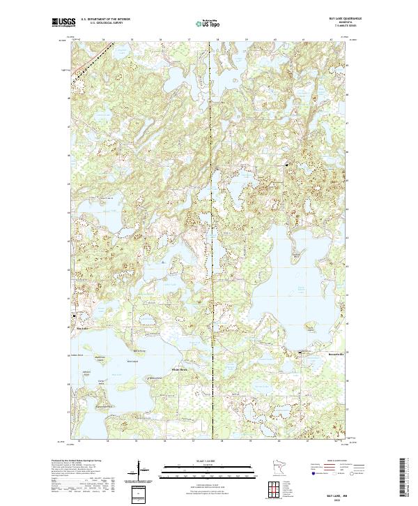 US Topo 7.5-minute map for Bay Lake MN