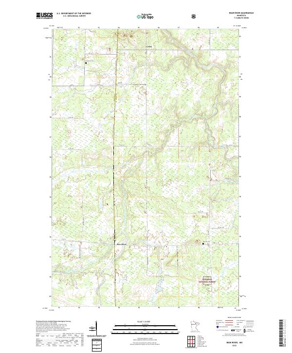 US Topo 7.5-minute map for Bear River MN