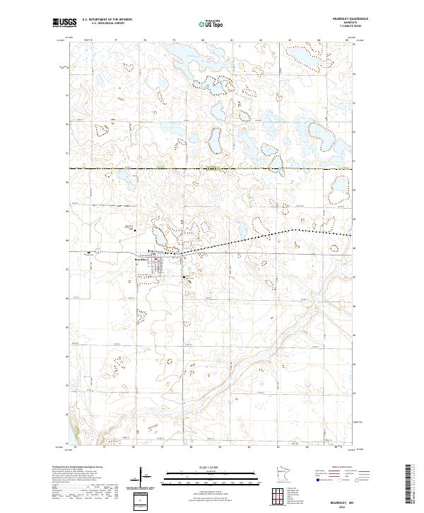 US Topo 7.5-minute map for Beardsley MN