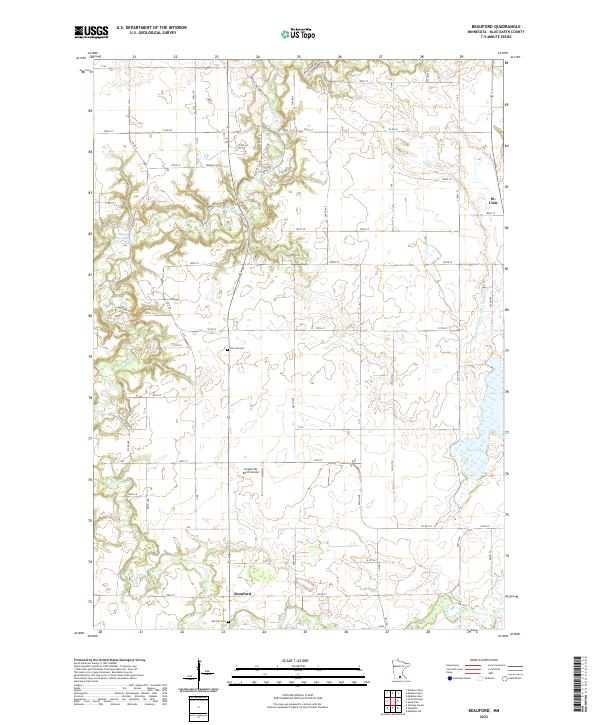 US Topo 7.5-minute map for Beauford MN
