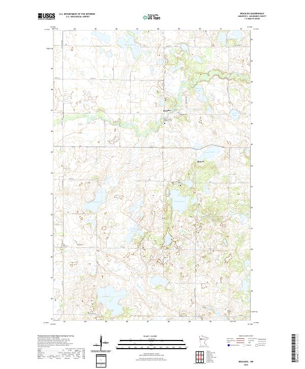 US Topo 7.5-minute map for Beaulieu MN