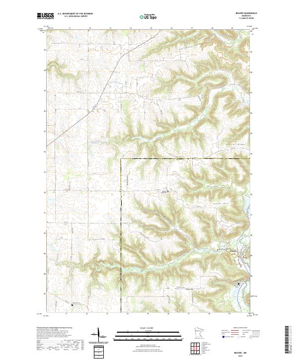 US Topo 7.5-minute map for Beaver MN