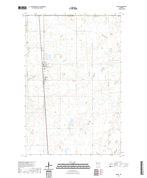 US Topo 7.5-minute map for Bejou MN