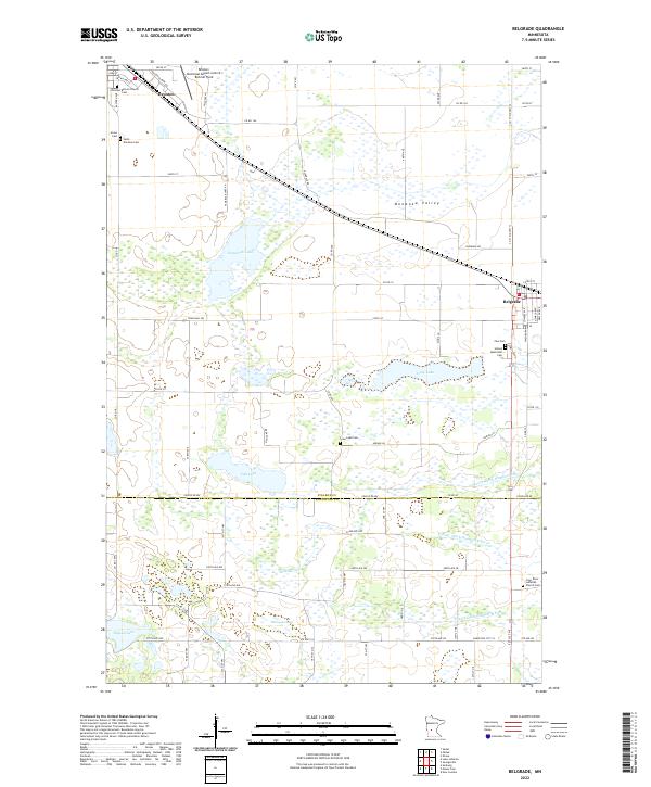 US Topo 7.5-minute map for Belgrade MN