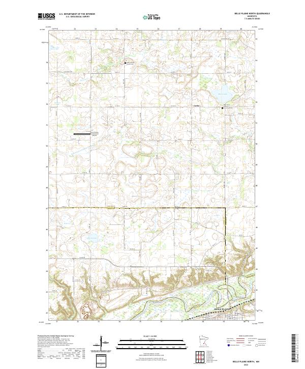 US Topo 7.5-minute map for Belle Plaine North MN