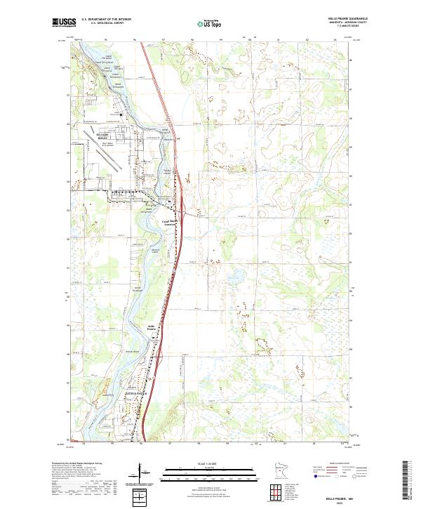 US Topo 7.5-minute map for Belle Prairie MN