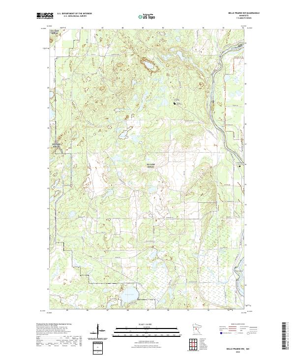 US Topo 7.5-minute map for Belle Prairie NW MN