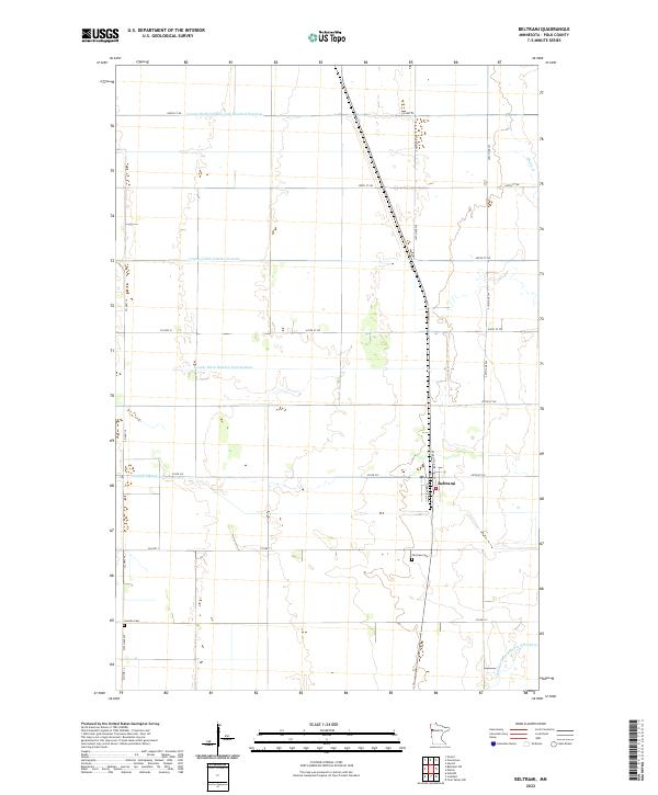 US Topo 7.5-minute map for Beltrami MN