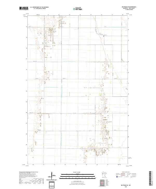 US Topo 7.5-minute map for Beltrami SW MN