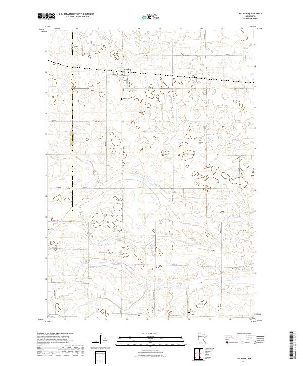 US Topo 7.5-minute map for Belview MN