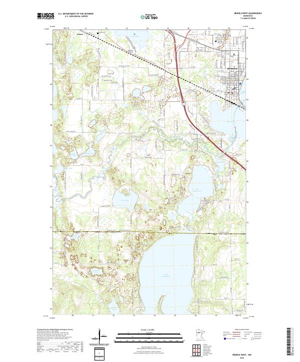 US Topo 7.5-minute map for Bemidji West MN