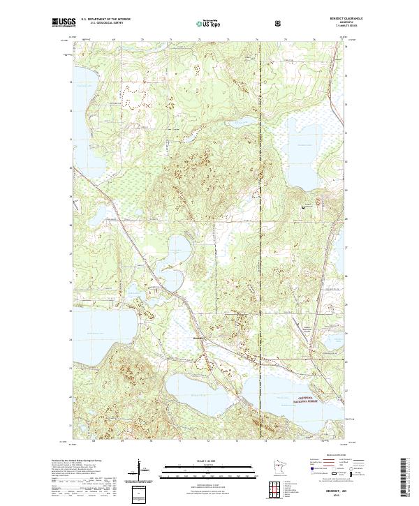 US Topo 7.5-minute map for Benedict MN