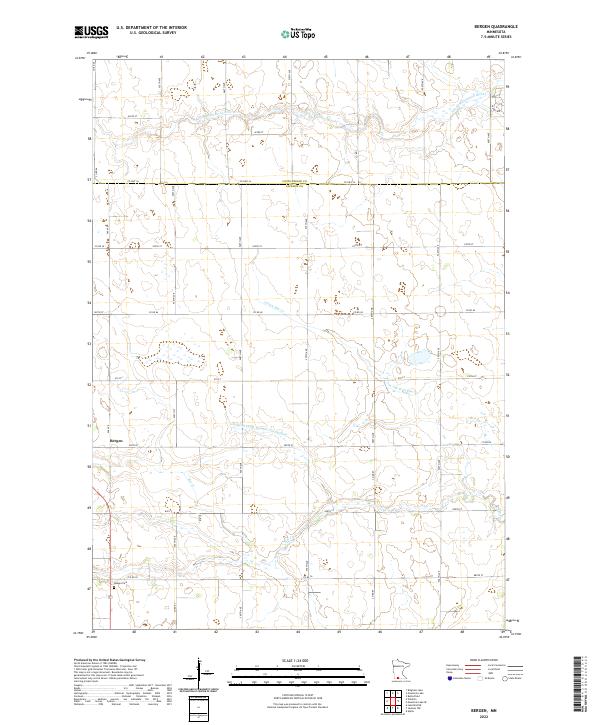 US Topo 7.5-minute map for Bergen MN