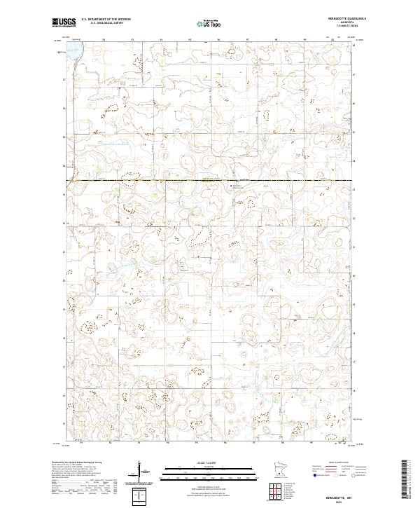 US Topo 7.5-minute map for Bernadotte MN