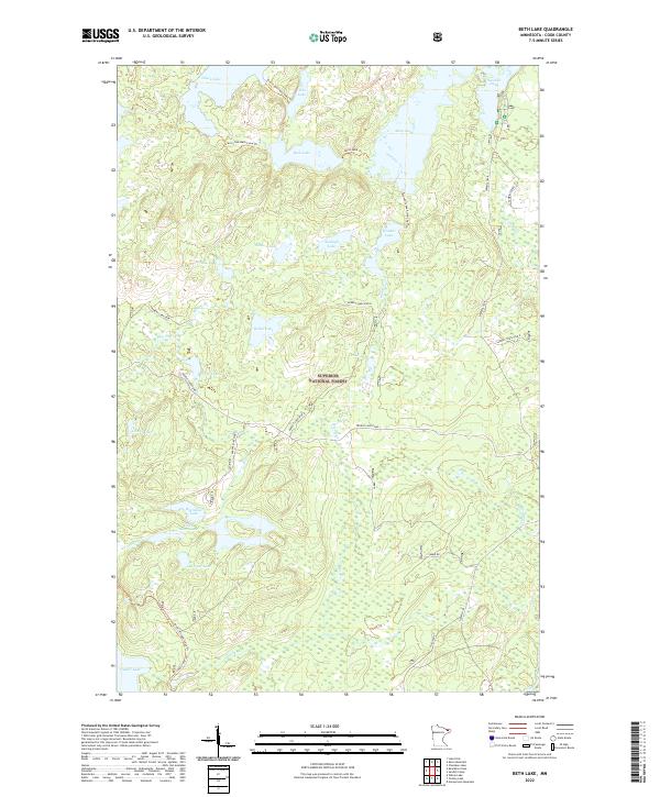 US Topo 7.5-minute map for Beth Lake MN