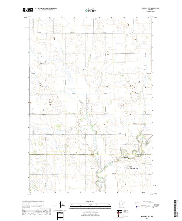 US Topo 7.5-minute map for Big Bend City MN