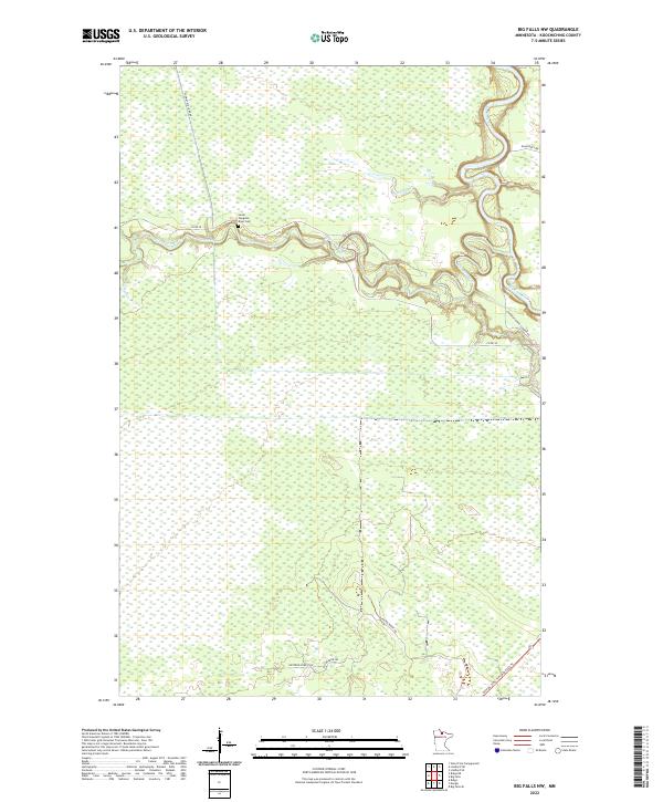 US Topo 7.5-minute map for Big Falls NW MN