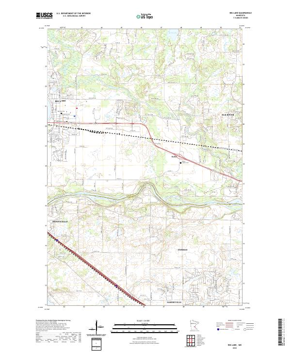 US Topo 7.5-minute map for Big Lake MN