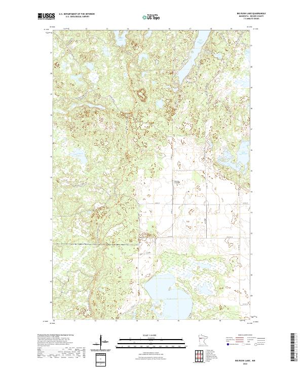 US Topo 7.5-minute map for Big Rush Lake MN