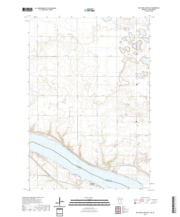 US Topo 7.5-minute map for Big Stone Lake East MNSD