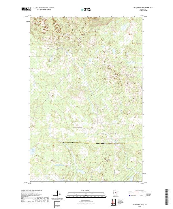 US Topo 7.5-minute map for Big Thunder Peak MN