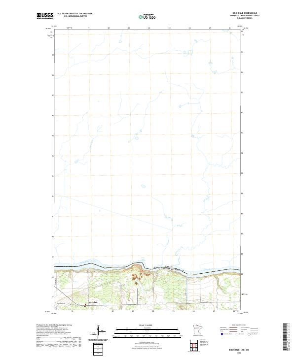 US Topo 7.5-minute map for Birchdale MNON