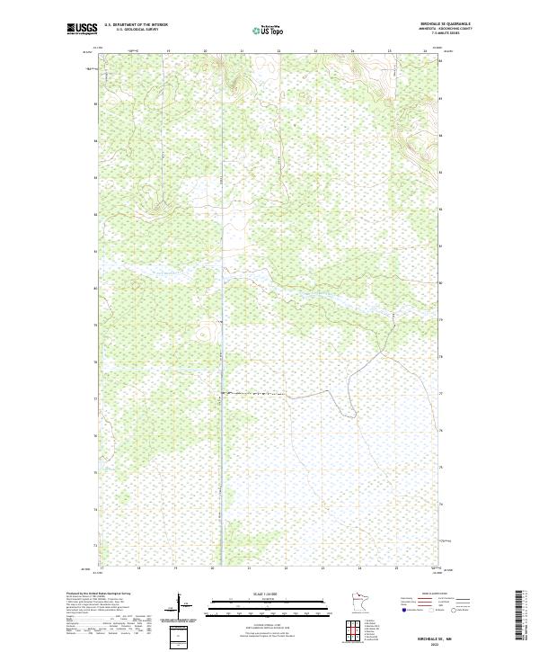 US Topo 7.5-minute map for Birchdale SE MN