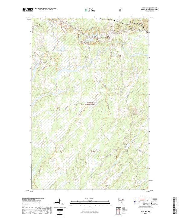 US Topo 7.5-minute map for Bird Lake MN