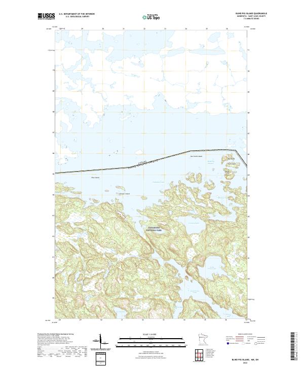 US Topo 7.5-minute map for Blind Pig Island MNON
