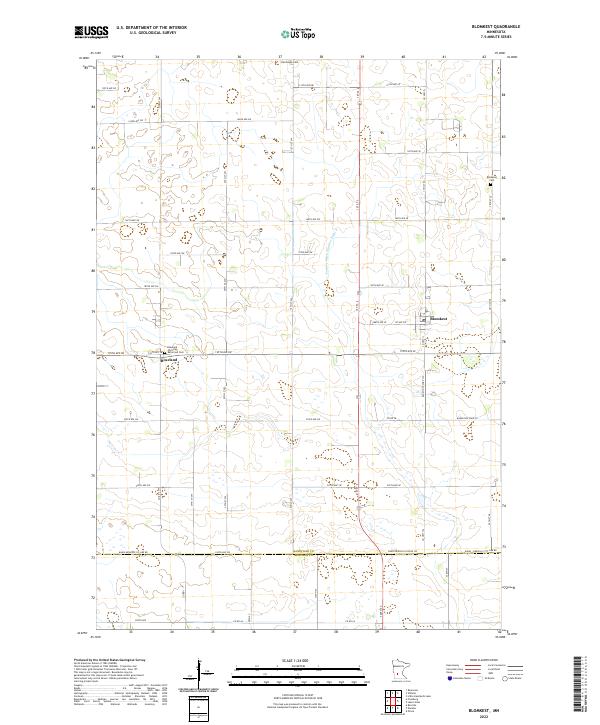 US Topo 7.5-minute map for Blomkest MN